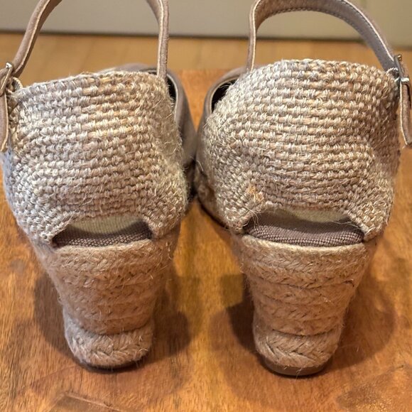 Toni Pons "Caldes" Jute Wedge Espadrilles with Buckle - taupe - Size 9 (EU40) - Picture 5 of 12